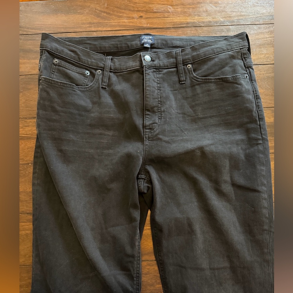 J. Crew Women's Black High Rise Crop Flare Jeans size 34